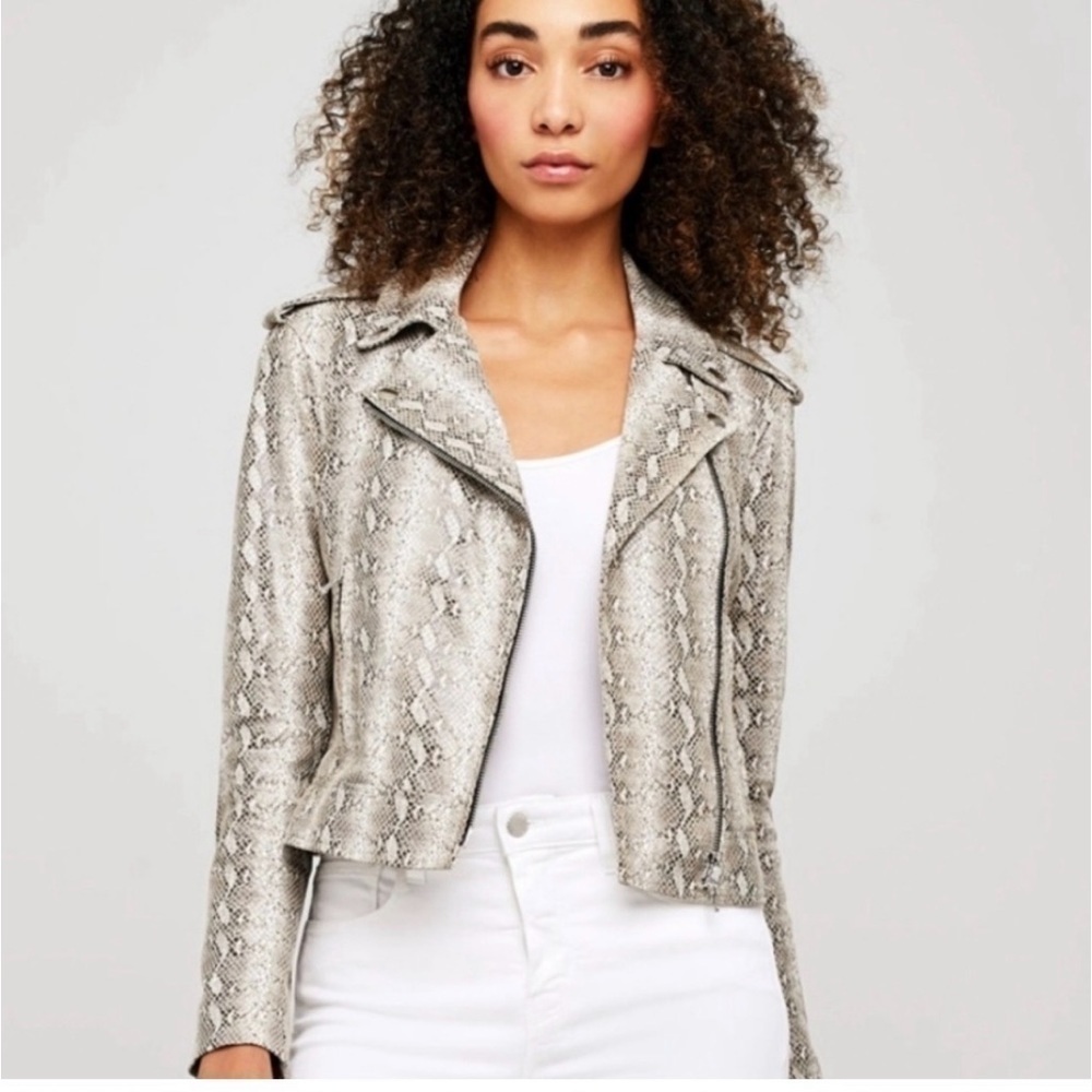 NWT L'AGENCE Python Leather Moto Jacket NWT - image 6
